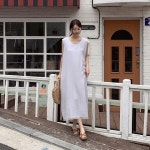 다잇템 여자 슬리브리스 레이스 U넥 큰사이즈 마원단 롱원피스 21449248 588872