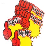 오픈비홈 NEW HOT 엄지척 쇼카드 매장스티커 매장표지판 매장가격표