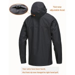 노르딕 아웃랜드 남성 경량 후드 방수 레인 재킷 야외 산악 하이킹용 통기성 레인코트 1 Charcoal Medium