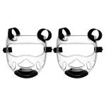 토드모미 2PCS 탈부착 가능한 얼굴 보호대 무술 헤드기어 스포츠 태권도 가라테 훈련을 위한 스파링 보호 장비