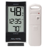 실내외 온도가 AcuRite 디지털 온도계 흰색 Thermometer 02059M