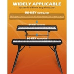 2단이 STRICH 듀얼 피아노 키보드 스탠드 - 신스 전기 디지털 키보드를 위한 조절 가능하고 휴대하기 쉬운 2단 음악 5461 88 키 Single Tier