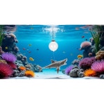 1개의 PC 수상 상어 장식 - 조절 가능한 수족관 동물 주제별 장식으로 모든 종류의 어항과 가정 풀 장식에 적합합니다