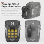 라이노워크 모터사이클 전면 범퍼백 모터바이크 사이드백 방수 새들 패니어 테일백 MOLLE 시스템 모터 액세서리-블랙