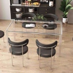 유리 식탁 모던 시작 2장부터 의자 거실 직사각 테이블 의자 2장부터 시작