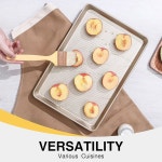 홍베이크 2팩 하프 시트 베이킹 팬 오븐용 논스틱 시트 베이킹용 57 두꺼운 카본 스틸 쿠키 17 5 x 12 트레이