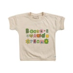 비치스앤크림 키즈 꽃 로고 반팔 티셔츠-버터화이트 Flower Logo half-sleeve T-shirt butter