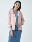 지센 프린트 자수 후드 숏 코트 LCCAO329