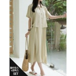 헤레이스 린넨 남방 나시원피스 세트 YMSH25SS871