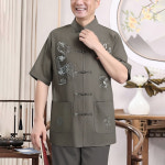 여름 중년 아빠 할아버지 카라 반팔 티셔츠 세트 5종 컬러 50 80대 부모님 선물용 데일리웨어 비보뉴 그린