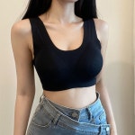 PETITBATH 여름 여성 심리스 풀커버리지 와이드스트랩 브라탑 WH 2671 L 48-55kg