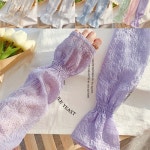 윤팜 여성 자외선차단 팔토시 운전 오픈손 쿨 토시 장갑 하늘하늘면 오픈손 토시 장갑 1개