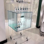 투명 트롤리 가정용 이동식 아크릴 하얀색 보관 이동수납함