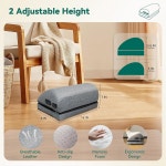 스네일락스 온열 발 받침대 열 진동 마사지 기능이 책상 의자 조절 가능한 높이 사무용 2단계 온열기 게이밍 홈