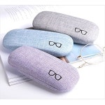 HSYMQ 3팩 하드 쉘 안경 케이스 프로텍터 린넨 원단 큰 간결