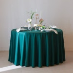 코티지 대성섬유 이음선없는 고급융단 호텔 예식장 대형 원형식탁보 그린 테이블보지름180cm 1개