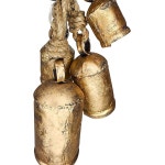 벨럭스 하모니카우벨 4종 세트 빈티지 수제 러스틱 럭키 크리스마스 장식 벨을 로프에 걸 수 있습니다