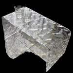 테이블 원형 미니 유리 홀로그램 접이식 소파