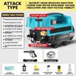 자동 자동차 세탁기 고압 물총 청소 기계 안뜰 전자동 세차기 세척기 정원 3 Short Gun X 15m 1개