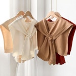 여성 간절기 아이탬 가디건 데일리 깔끔한 페이크 봄코디 여자봄 어깨 니트 숄 레이어드 케