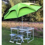 파라솔테이블 접이식캠핑테이블 야외테이블세트 4인