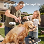 그루밍 키트용 히펫 개 털깎이와 그루밍용 발 트리머 네일 그라인더 저소음 충전식 무선 반려묘용 면도기