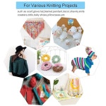 대형 5 사이즈 알루미늄 크로셰 후크 세트 6 5m K L M N 뜨개질 바늘 공예 직조 실 폴리머 클레이 - 프리미엄