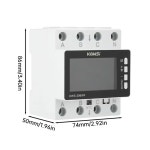 WIFI 에너지 미터 전력계 DIN 레일 3상 4선 전압 AC 전류계 전력량계 Kwh 컬러 스크린 KWS-306WF 85-290V