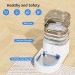 그래비티 4 5L 개와 고양이 물그릇 디스펜서 자동 스테인리스강 개 물그릇 100 BPA 무첨가 자가 충전식 대용량 물받이 고양이용 4 5L