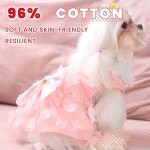 라이푸그 강아지 드레스 프린트 프린세스 귀여운 파티복 M X-Small