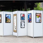 전시용 작품 가벽 원플러스원 가로 1m 갤러리 세로 원플러스원 1m 세로 전시대 원플러스원 이동식 접이식 1m 가로 세로 가로 파티션