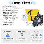 성인과 청소년을 위한 낫톡 조절식 인라인 스케이트 소년 초보자를 실외 실내 블레이드 롤러 스케이트