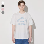 게스 백화점판 게스 인싸템 에센셜 코어 유니 세미오버 캘리포니아 아치로고 반팔티셔츠 MP9 맨투맨 티셔츠 라운드 WHT
