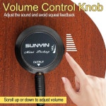 선인 어쿠스틱 픽업 피에조 트랜스듀서 접촉 마이크 자가 접착식 쉽게 앰프 업 클래식 바이올린 우쿨렐레 만돌린 반조 첼로 칼림바 드럼