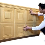 웨인스코팅 입체 폼블럭 벽시트 패치 벽스커트 3D 시트지 셀프 벽면 나무 셀프인테리어