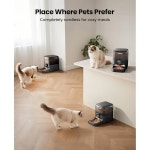 Oneisall 무선 WiFi 자동 고양이 사료 공급기 Tasty S2 Pro 충전식 100일 배터리 작동 애완동물 대형 키블용 12컵 3L 타임 디스펜서... 