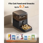 Oneisall 무선 WiFi 자동 고양이 사료 공급기 Tasty S2 Pro 충전식 100일 배터리 작동 애완동물 대형 키블용 12컵 3L 타임 디스펜서... 