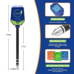 인믹 pH 수분 측정기 스마트 토양 테스트 키트 정원 습도 8 in 1 농장 EC 비옥도 소금 햇빛 공기 온도계 2 in 1 Soil pH meter