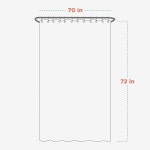 9개의 수납 포켓이 제나 홈 클리어 샤워 커튼 라이너 욕실용 방수 PEVA 플라스틱 투명 정리함 70 x 72