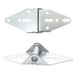 아연 도금 처리된 헤비 듀티 14 게이지 스틸 1 차고 문 힌지 - 주거용 경량 상업용 교체 2