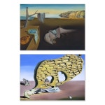 살바도르 달리 9점 기억속의 지속 소형 집들이 선물 무드 그림