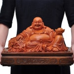 원목 달마 불상 부처님 석가모니 포대화상 조각상 미니 접이식 개업선물 단상 보행 월넛