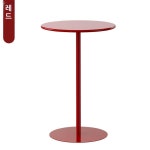 원형 미니 폭좁은 사이드 탁자 사이드테이블 높은형 흰색