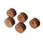 딩글라이 5PCS 포장 프리미엄 라미네이트 당구 큐 팁 풀 최대 그립 파워 팁-M 경도