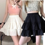 라이크위너 귀여운 캉캉 미니 스커트 a라인 프릴 밴딩 속바지 치마