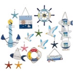 앵커 지중해 인테리어 닻장식 벽걸이 조타 모형