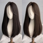 여자 정수리 볼륨업 간편 똑딱이 롱 헤어 가발