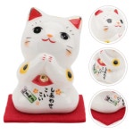 세라믹 고양이 럭키 발사기 인형 홈 데스크탑 책장 프리미엄 소재 공예 장식 기본