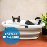 스모키 2 in 1 반려견 욕조 세척 스테이션 고가 반려동물 욕조 접이식 휴대용 목욕 고양이 샤워 그루밍 실내 실외용