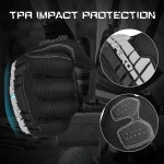 INPAKO 남성용 작업 장갑 TPR 충격 보호 내마모성 유연 기계 터치스크린 Small